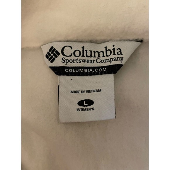 Columbia NEW Benton Springs Fleece Vest Cream Full Zip Zipper Pockets Size Large - Picture 8 of 9